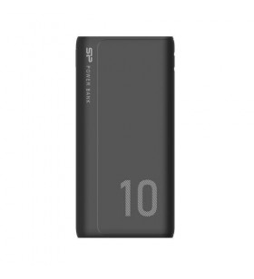 Baterie portabila silicon power gp15, 10000mah, 2x usb, 1x usb-c, 1x microusb, black