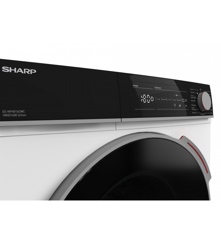 Sharp es-nfh014cwc-de mașini de spălat încărcare frontală 10 kilograme 1400 rpm c alb