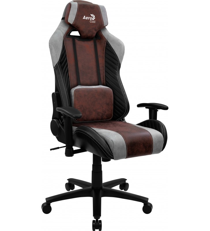 Aerocool baron aerosuede scaun gaming universal gri, roşu