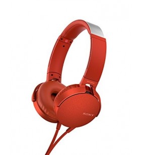 Sony mdr-xb550ap căști prin cablu bandă de fixare pe cap calls/music roşu