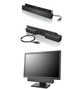 Lenovo usb soundbar negru 2.0 canale 2,5 w