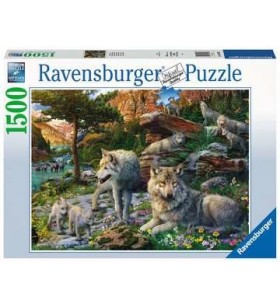 Ravensburger wolves in spring puzzle (cu imagine) fierăstrău 1500 buc. animale