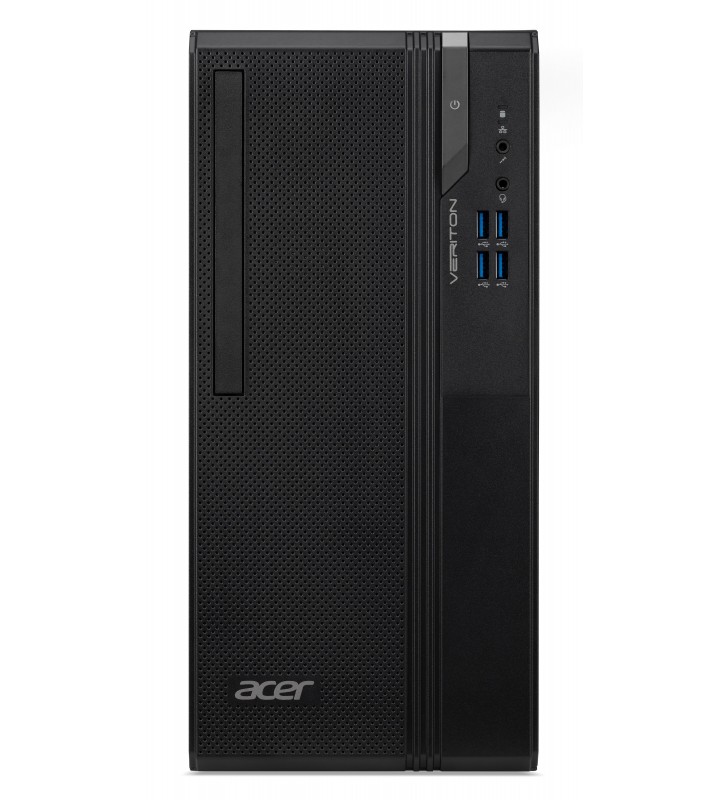 Acer veriton es2740g ddr4-sdram i3-10100 spaţiul de lucru intel® core™ i3 8 giga bites 256 giga bites ssd endless os pc-ul negru