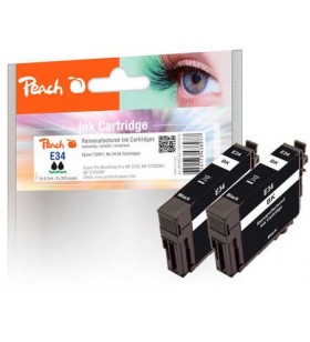 Peach pi200-547 cartușe cu cerneală 2 buc. compatibil productivitate standard negru