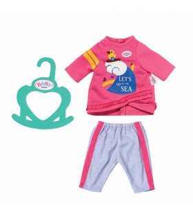 Baby born little casual outfit pink set haine păpușă