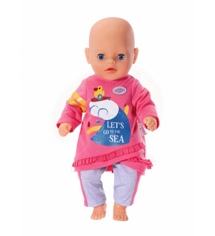 Baby born little casual outfit pink set haine păpușă