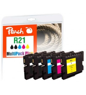 Peach pi400-98 cartușe cu cerneală 5 buc. compatibil negru, cyan, magenta, galben