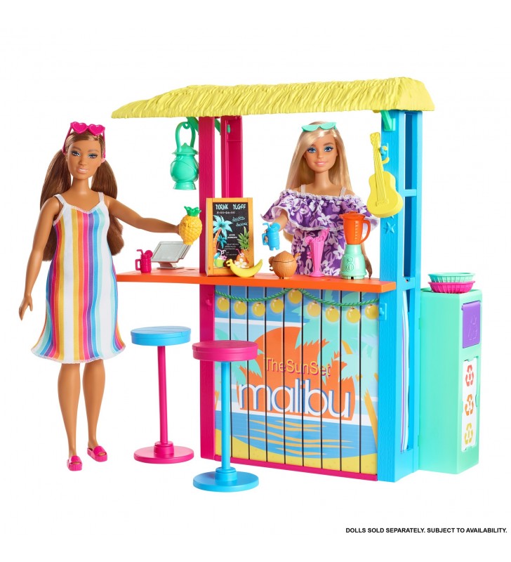 Barbie loves the ocean beach shack set de joacă păpușă