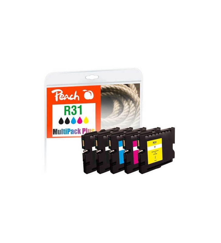 Peach pi400-84 cartușe cu cerneală 5 buc. compatibil negru, cyan, magenta, galben