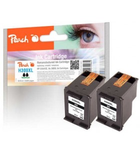 Peach pi300-476 cartușe cu cerneală 2 buc. compatibil productivitate înaltă (xl) negru