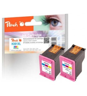 Peach pi300-486 cartușe cu cerneală 2 buc. compatibil productivitate înaltă (xl) cyan, magenta, galben
