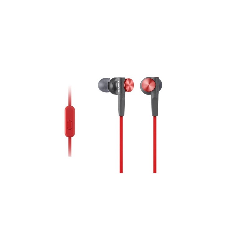 Sony mdr-xb50ap căști prin cablu în ureche calls/music negru, roşu