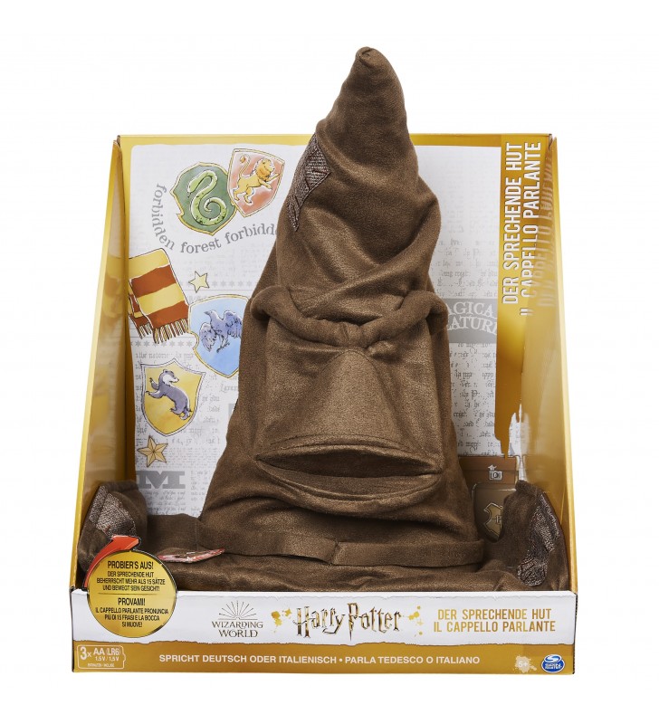 Wizarding world harry potter, talking sorting hat with 15 phrases for pretend play
