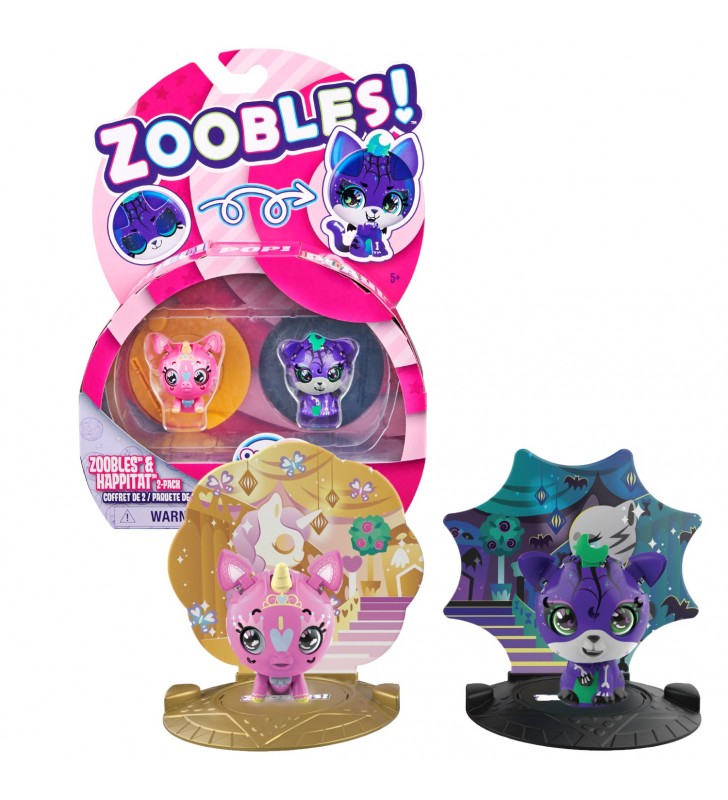 Zoobles sweet unicorn and spooky tiger 2-pack