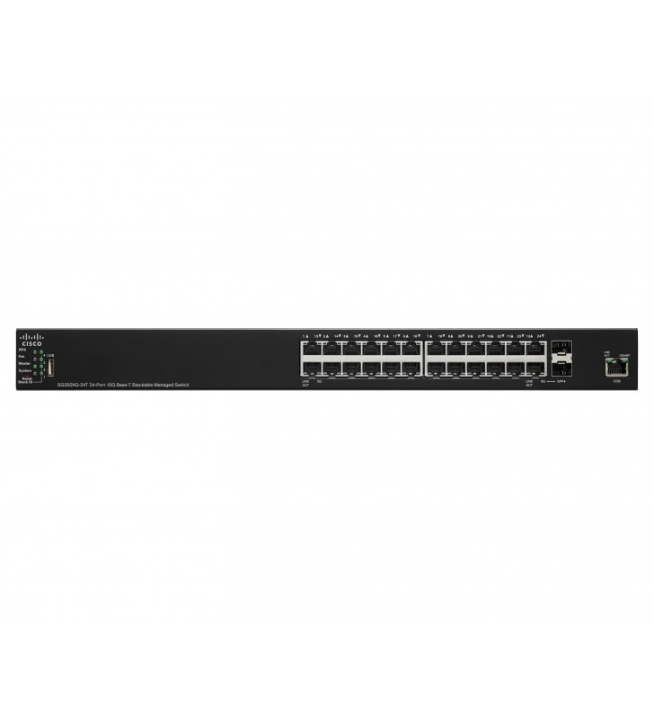 Cisco small business sg350xg-24t gestionate l3 10g ethernet (100/1000/10000) 1u negru