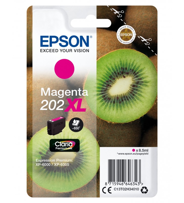 Epson kiwi 202xl cartușe cu cerneală 1 buc. original productivitate înaltă (xl) magenta