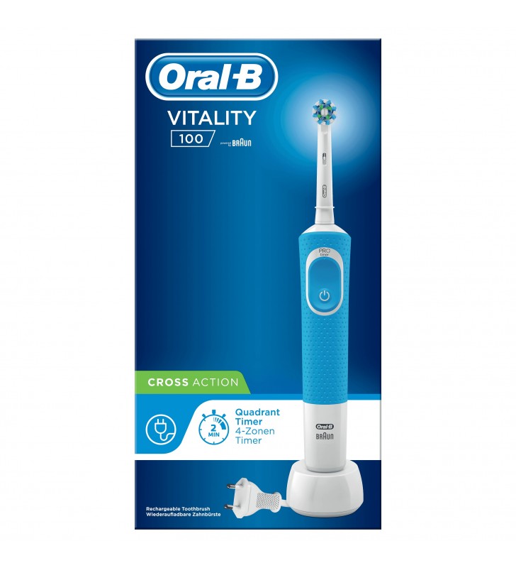Oral-b vitality 100 crossaction adult periuță de dinți rotativă-oscilantă alb