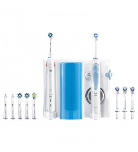 Oral-B Smart 5000 + Oxyjet Adult Periuță de dinți rotativă-oscilantă Albastru, Alb