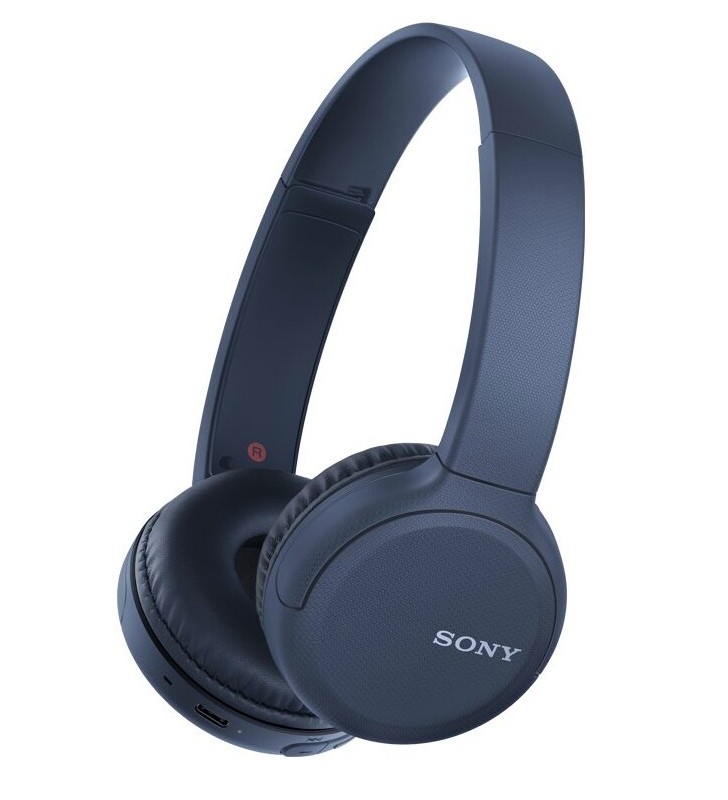 Sony wh-ch510 căști fără fir bandă de fixare pe cap calls/music usb tip-c bluetooth albastru