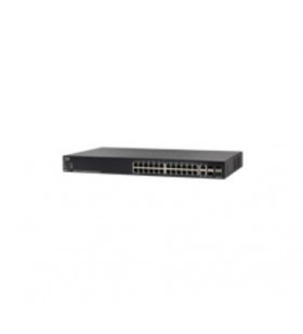 Cisco sg550x-24mpp-k9 gestionate l3 gigabit ethernet (10/100/1000) power over ethernet (poe) suport 1u negru