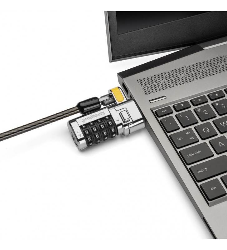 Kensington clicksafe combination laptop lock for nano security slot (master coded version) cabluri cu sistem de blocare negru,