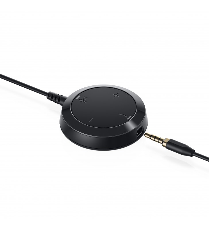 Dell uc350 cască audio & cască cu microfon căști prin cablu bandă de fixare pe cap gaming usb tip-a negru