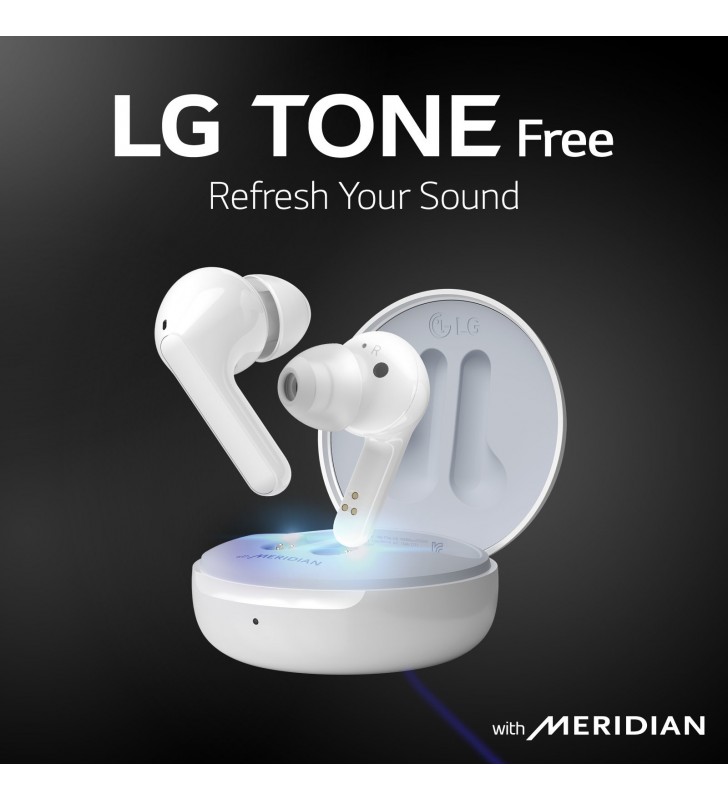 Lg tone free fn4 căști true wireless stereo (tws) în ureche muzică bluetooth alb