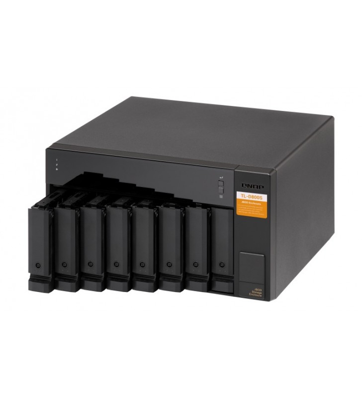 Qnap tl-d800s carcasă disc memorie cutie protecție hdd/ssd negru, gri 2.5/3.5"