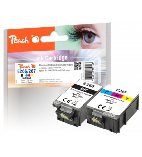 Peach pi200-777 cartușe cu cerneală 2 buc. compatibil productivitate standard negru, cyan, magenta, galben