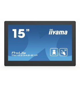 Iiyama prolite tw1523as-b1p monitoare cu ecran tactil 39,6 cm (15.6") 1920 x 1080 pixel multi-touch multi-gestual negru