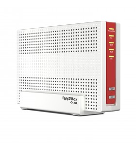Avm fritz!box 6591 cable int. for luxembourg router wireless gigabit ethernet bandă dublă (2.4 ghz/ 5 ghz) roşu, alb