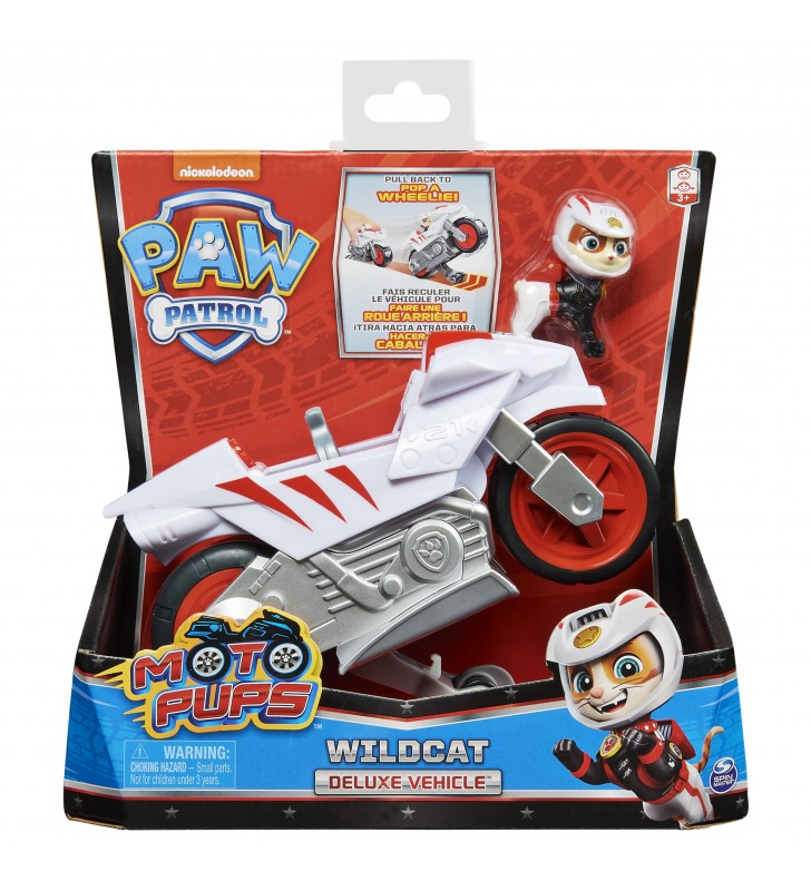 Paw patrol moto pups wildcat’s deluxe pull back motorcycle vehicle