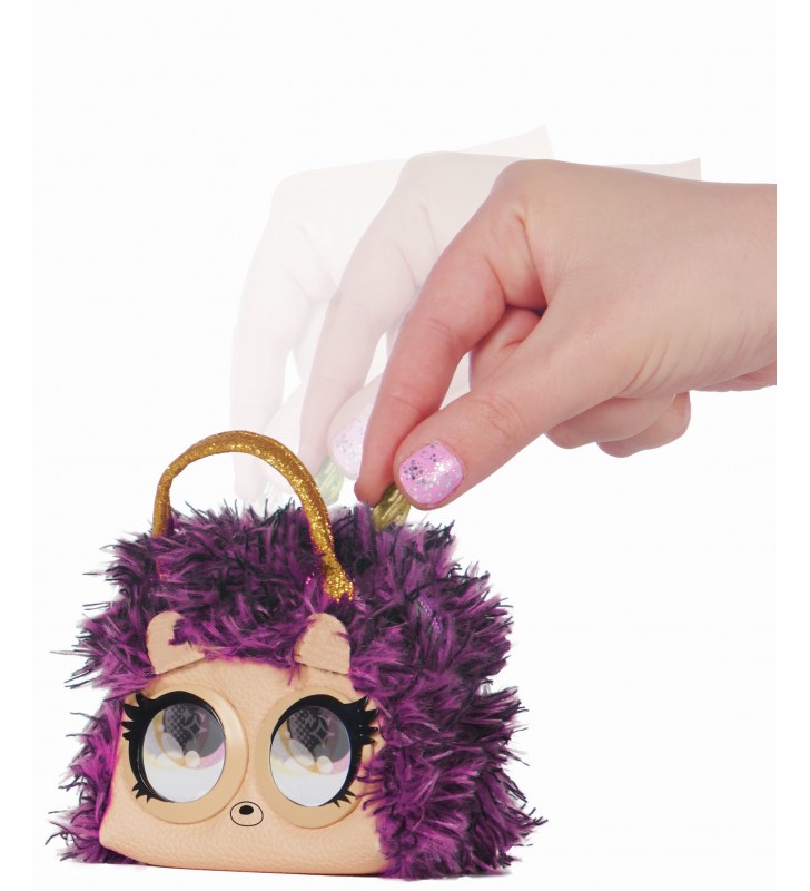 Purse pets micros, edgy hedgy hedgehog stylish small purse with eye roll feature multicolor băiat/fată geantă de mână