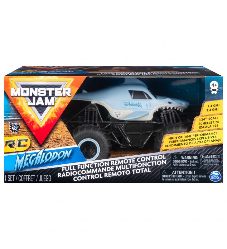 Monster jam 1:24 rc - megladon motor electric monster truck