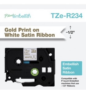 Brother tze-r234 benzi pentru etichete auriu pe alb