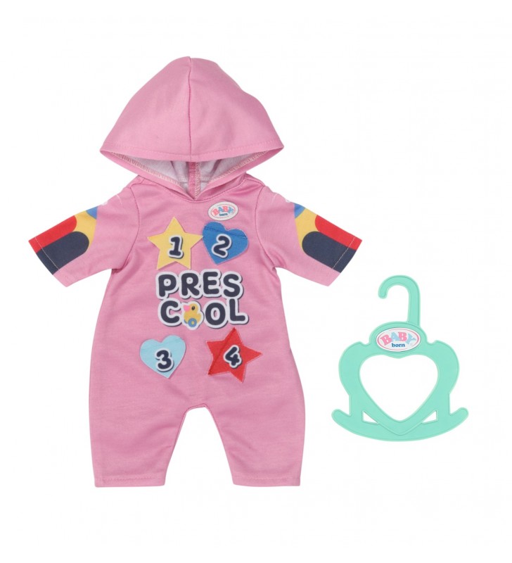 Baby born kindergarten romper+badges șpilhozen păpușă