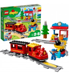 Jucărie de construcție a trenului cu aburi lego  10874 duplo