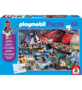 Jocuri schmidt  puzzle playmobil pirati
