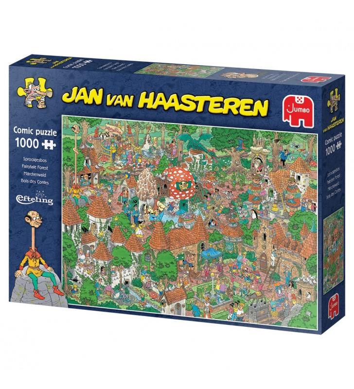 Jan van haasteren efteling, sprookjesbos 1000 stukjes puzzle (cu imagine) fierăstrău 1000 buc. benzi desenate