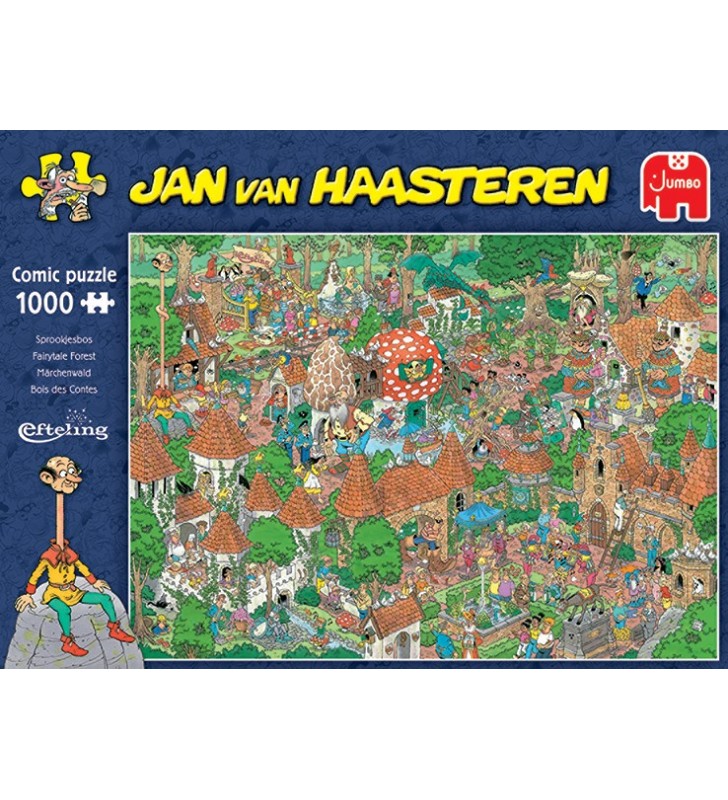 Jan van haasteren efteling, sprookjesbos 1000 stukjes puzzle (cu imagine) fierăstrău 1000 buc. benzi desenate