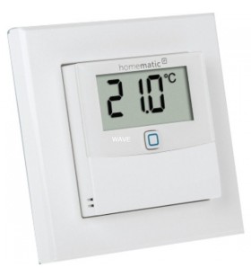 Senzor de temperatură și umiditate Homematic IP  Smart Home cu afișaj (HmIP-STHD)