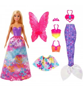 Mattel  barbie dreamtopia 3-in-1 fantasy playset (blond) papusa