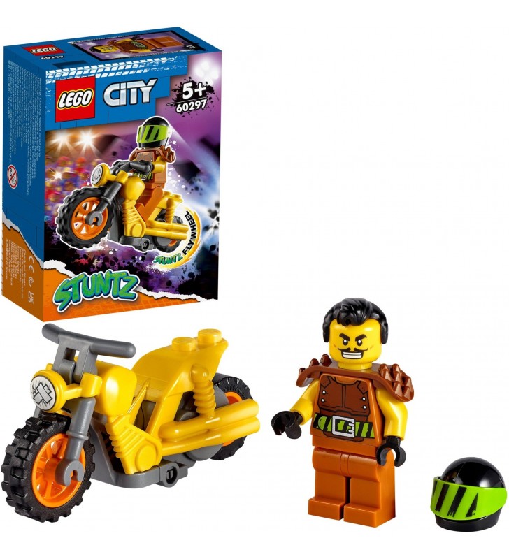 Lego  60297 city stuntz jucărie de construcție cu bicicletă de cascadorie