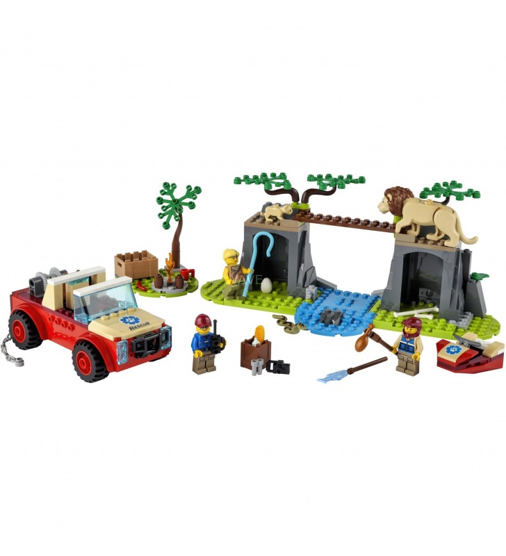 Jucărie de construcție lego  60301 city pentru salvarea animalelor pentru vehicule de teren