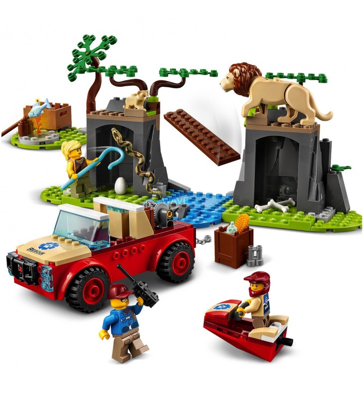 Jucărie de construcție lego  60301 city pentru salvarea animalelor pentru vehicule de teren