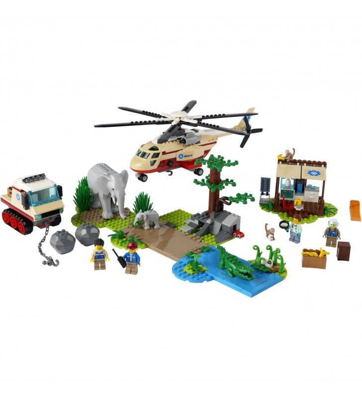 Jucărie de construcție lego  60302 city pentru misiunea de salvare a animalelor