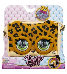 Purse pets leoluxe leopard interactive purse pet negru, galben băiat/fată geantă peste umăr