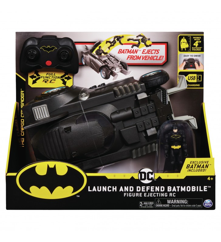 Dc comics batman launch and defend batmobile remote control vehicle machetă radiocomandat (rc) mașină motor electric 1:16