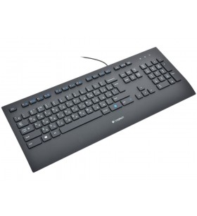 Logitech keyboard k280e for business tastaturi usb qwerty rus negru