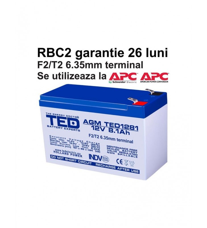 Acumulator ups compatibil apc rbc2 rbc 2